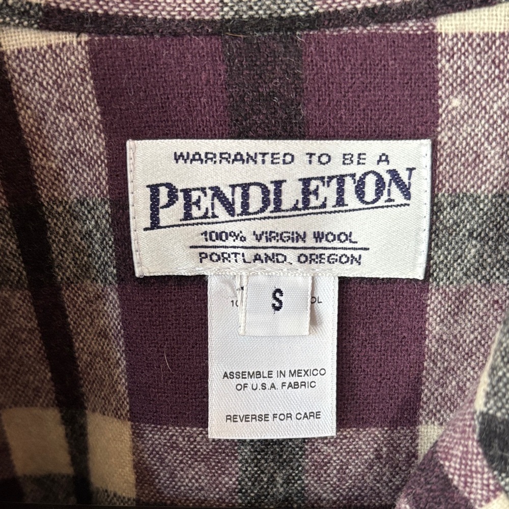 Pendleton Purple Plaid Wool Jacket - image 2